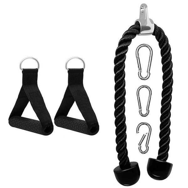 

accessories fitness diy tricep rope push pull down cord cable machine attachment for bodybuilding exercise body workout home gym equipment