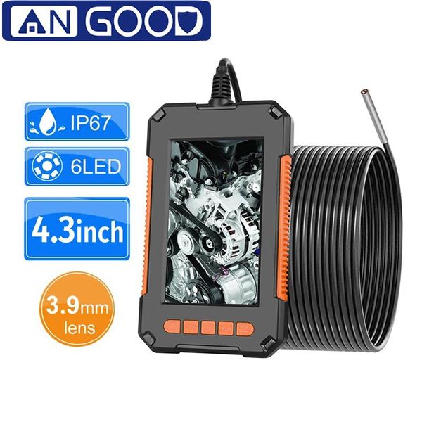 

cameras angood 1080p hd borescope with screen professional inspection camera mini waterproof 2/5/10m cable snake