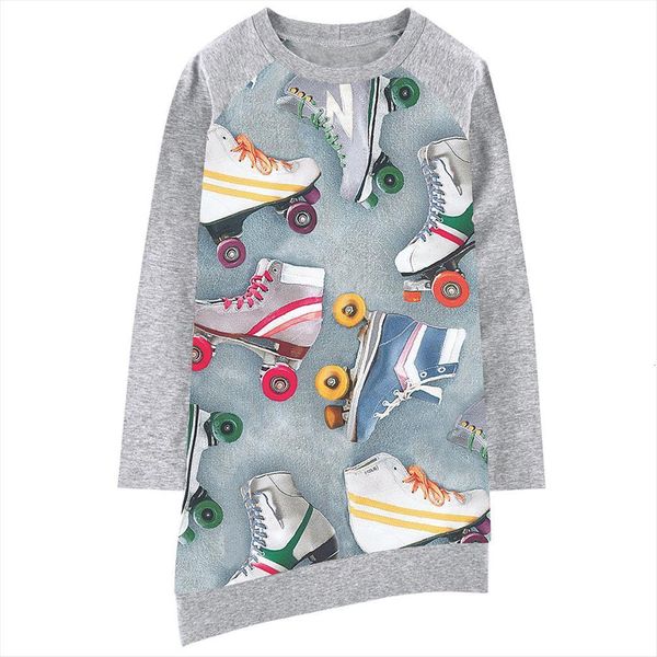 

nice baby girl dresses long sleeve roller skating print girls clothes clothing casual fashion children kids, Red;yellow