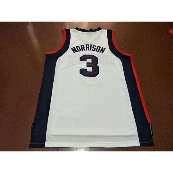 

vintage 21ss blue white gonzaga bulldogs adam morrison #3 full embroidery size s-4xl or custom any name or number college jersey, Black