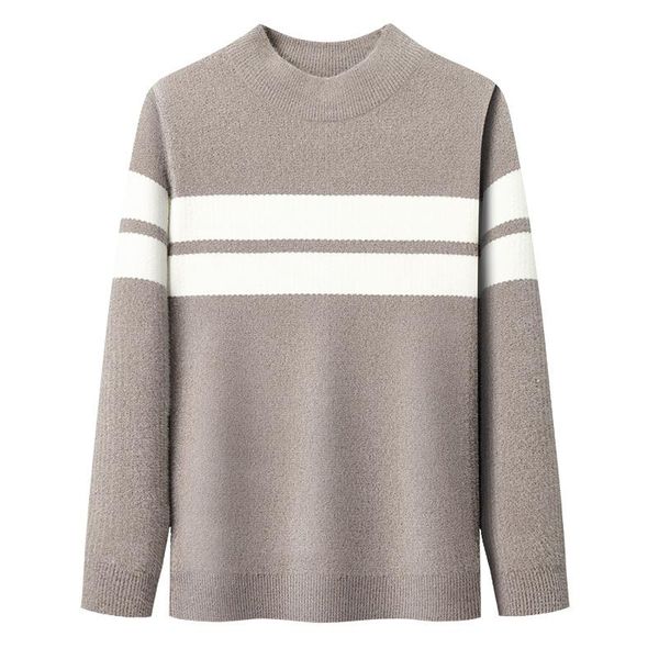 

men's sweaters 2021 brand sweater men fashion casual striped o-neck pull homme spring autumn cotton knitwear pullover clothing, White;black