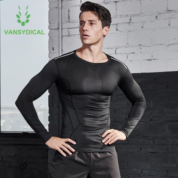 

brand men compression shirts sports workout gym long sleeve quick dry stretchy running fitness training jogging t-shirts, Black;blue