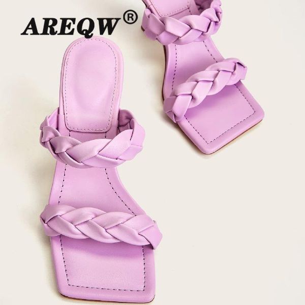 

2021 women luxury designer slides outside slippers summers high heels sandals lady mules shoes, Black