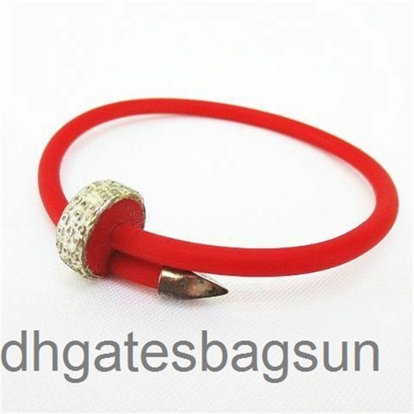 

thiodo ciod rubber bracelet nail breath red accessory mens women 's, Black