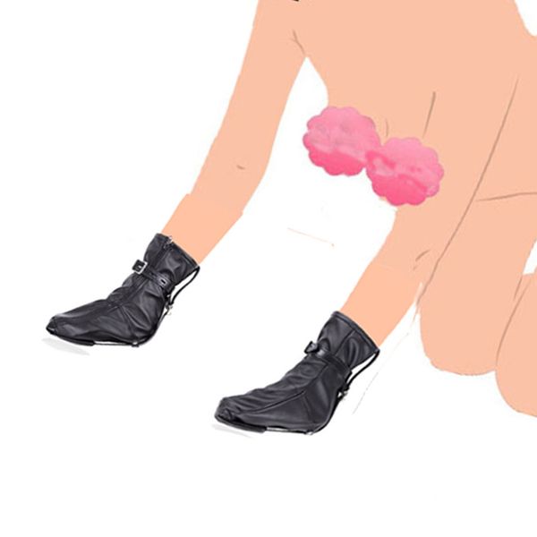

camatech soft pu leather zipped boots restraints straps kinky booties socks feet ankle cuffs bondage forced to crawl games