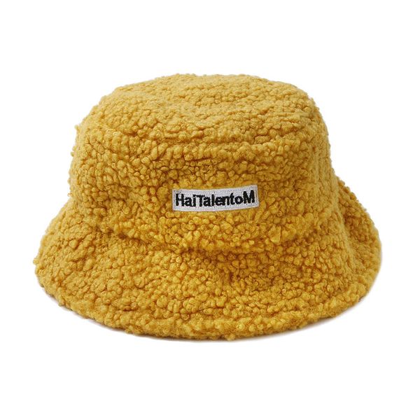 

korean versatile lamb wool fisherman hat female autumn and winter baby star same basin ear protection, Blue;gray