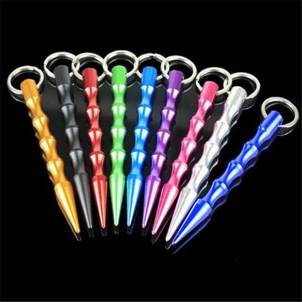 

fashion accessories aluminum self defense keychain mental stick car keychains personal safty key chain charm car keychain key chains, Silver