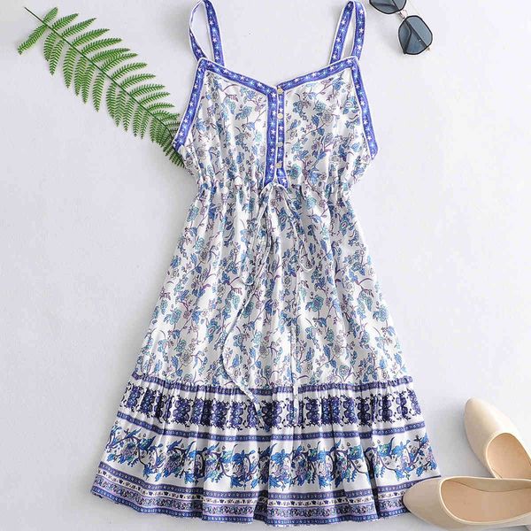 

casual dresses hippie chic short beach boho floral print mini women sleeveless slip dress summer female vestidos jk8d, Black;gray