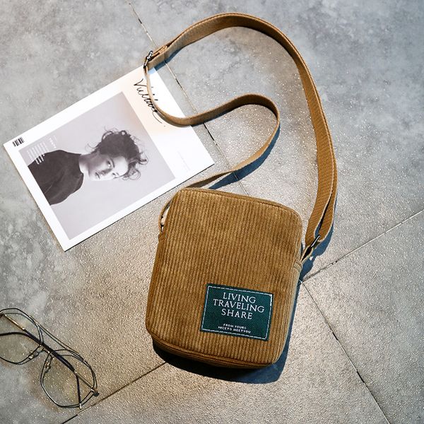 

2021 new women mini shoulder bag female small corduroy cross body bags ladies sports casual zipper purse shell mobile phone bag
