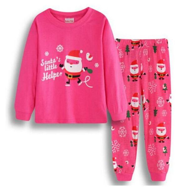 

pajamas baby santa kids sleepwear children red full sleeve striped pants christmas pyjamas xmas clothing homewear nightwear, Blue;red
