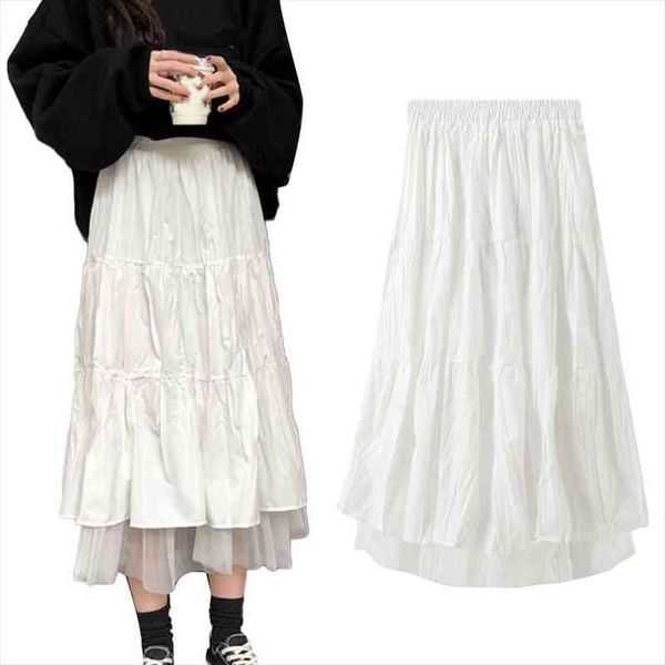 

fashion a line pleated womens skirt tulle elastic high waist party long maxi, Black