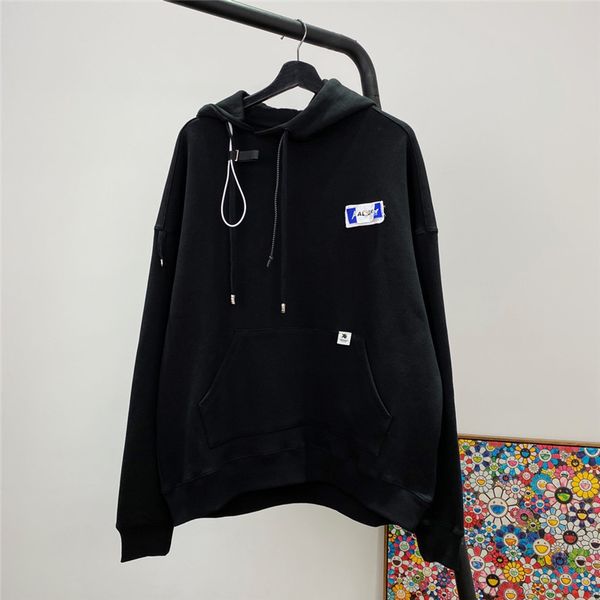

new 2021 hip hop asymmetric neckline hoodie men women zipper sweatshirts space invade ader error pullovers 77rw w1ww, Black