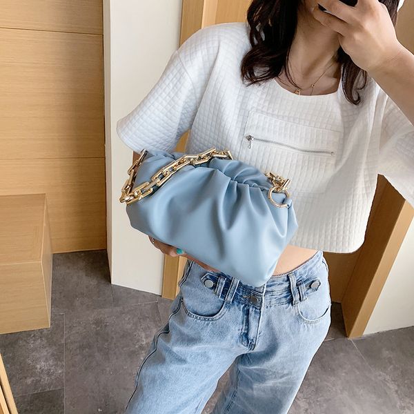 

korean fashion women's bag winter new cloud shoulder bag thick chain bag crossbody handbag