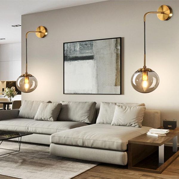

wall lamps modern lamp simple personality nordic aisle porch balcony living room bedroom bedside ball glass