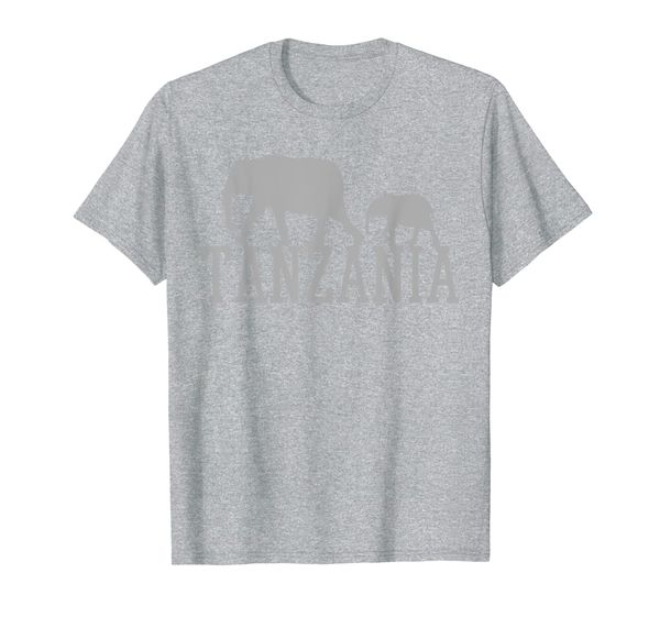 

elephant family baby mother dad africa tanzania gift t-shirt, White;black