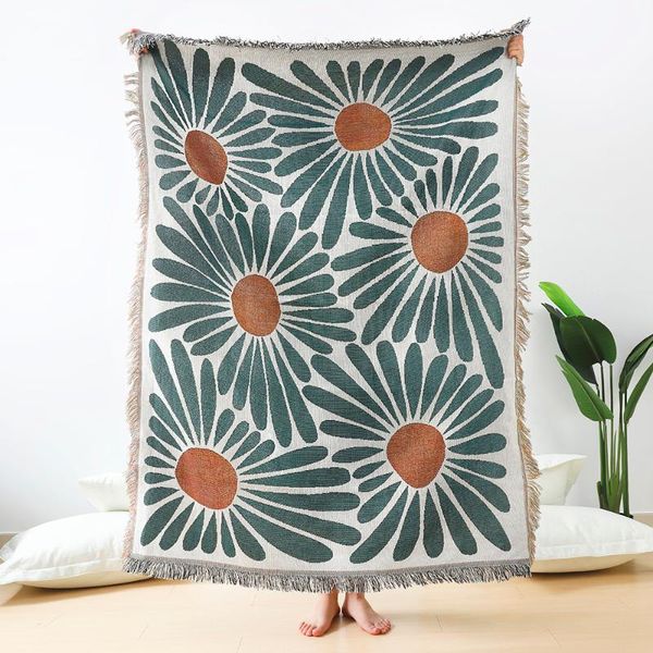 

blankets casual carpet decoration flower blanket sofa leisure single tapestry throw