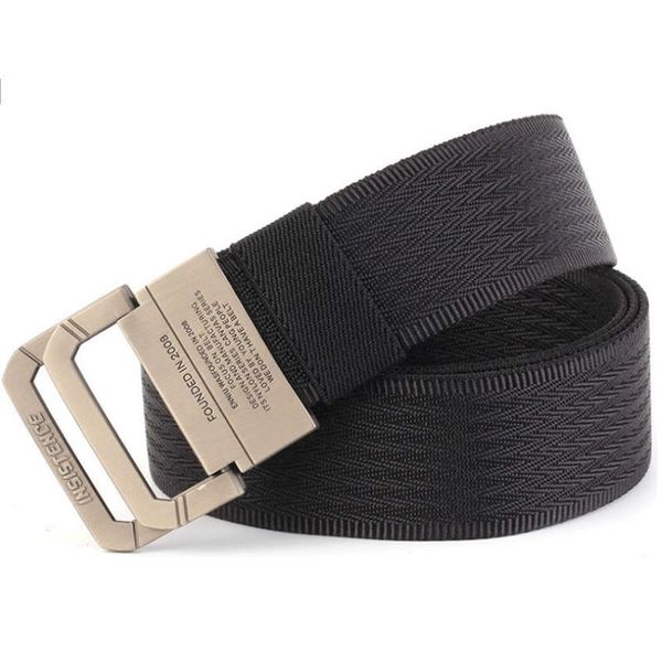 

fashion pattern men belt for trousers metal buckle outdoor comfortable breathable casual nylon belt gym accessories adjustable, Black;gray