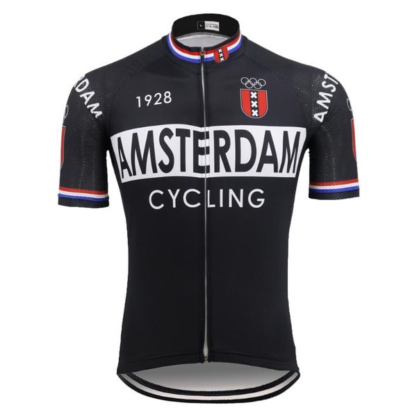 

racing jackets national black cycling jersey short sleeve mtb amsterdam france italia holland bike clothing ropa ciclismo 5 style, Black;red