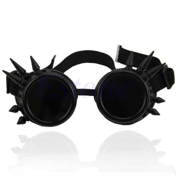 

sunglasses vintage victorian gothic cosplay rivet steampunk goggles glasses welding punk retro style blinder, White;black