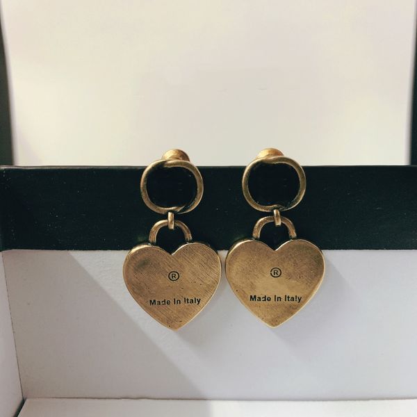 

bronze 925 silver clip-on & screw back pin earring fashion for woman trend retro design earrings letter earrings jewelry supply