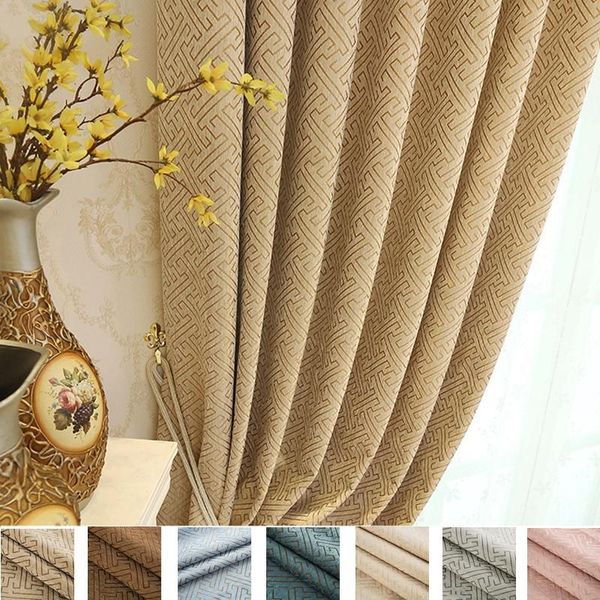 

curtain & drapes modern blackout kitchen luxury curtains for bedroom living room chenille jacquard window door