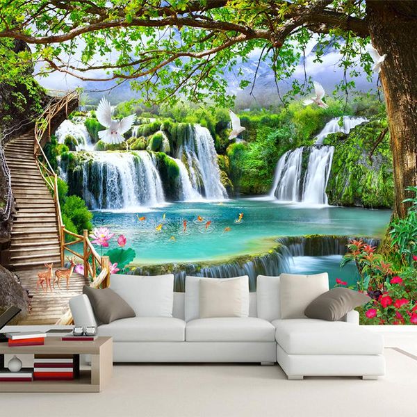 

wallpapers custom any size 3d mural wallpaper modern style landscape po wall painting living room tv background luxury home decor