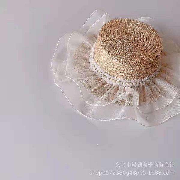

caps & hats 2021 summer sun hat bow 100%raffia visor temperament flat straw girls sea beach vacation leisure sunscreen, Yellow