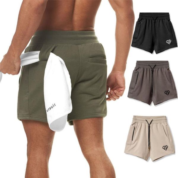 

men's shorts cotton 2021 sports summer pure color men casual running training fitness male jogging, White;black