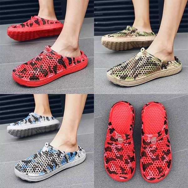 

summer slippers 2020 breathing antislip muller men garden shoes random beach flat sandals, Black
