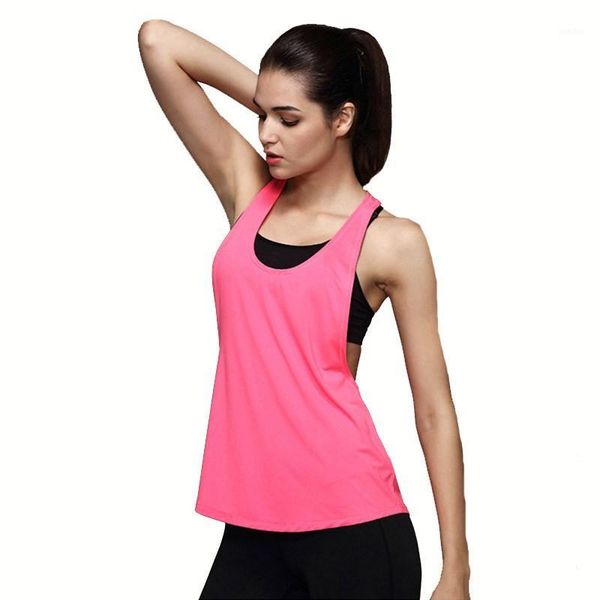 

yoga outfits ckahsbi women sleeveless fitness vest exercise workout sports t-shirts running sport gym clothing t-shirt1, White;red