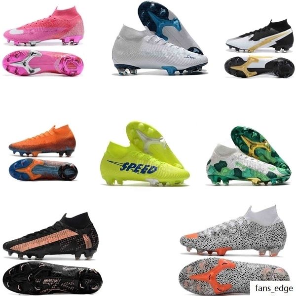 

2020 new mercurial superfly vii 7 elite 360 fg soccer shoes cr7 se flash crimson mens chaussure de foot football boots high ankle cleats