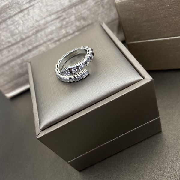 

personalized zodiac snake ring fashion simple home zircon inlaid versatile silver women's fashion opening ring fashion
