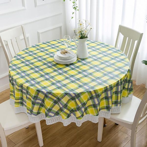 

table cloth household round waterproof tablecloth pvc oil-proof plaid