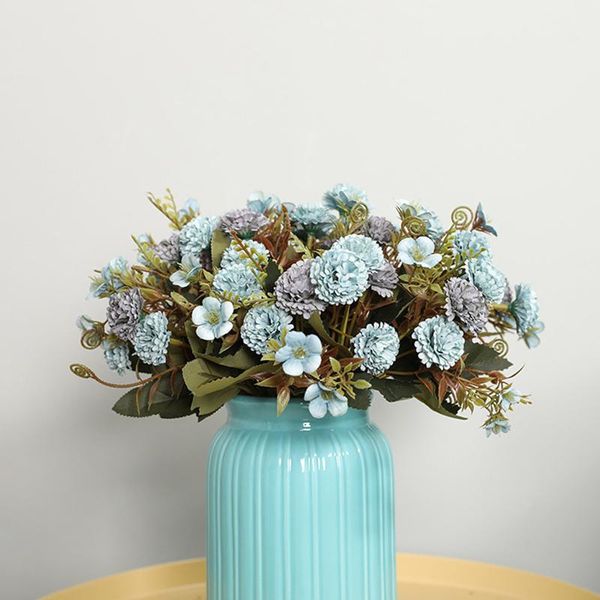 

11head artificial carnation handmade silk fake flower wedding home warm decor