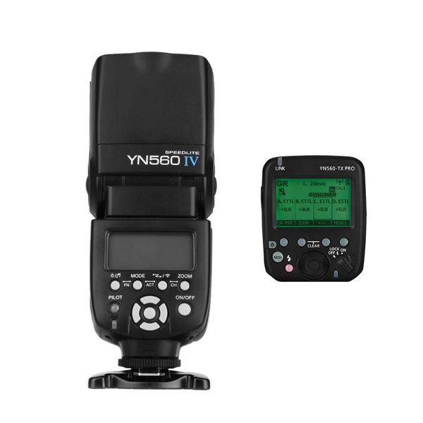 

yongnuo yn560iv 2.4ghz flash +yn560-tx pro flash trigger wireless transceiver transmitter lcd for pentax camera