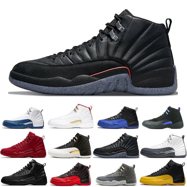 

2022 man basketball shoes 12 12s black purple blue stone cny dark concord grey fiba flu french gamma gym red o-black reverse taxi the master, White;red