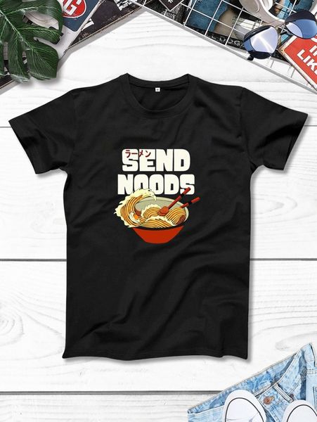

men noodles and japanese letter graphic tee v63h#, White;black