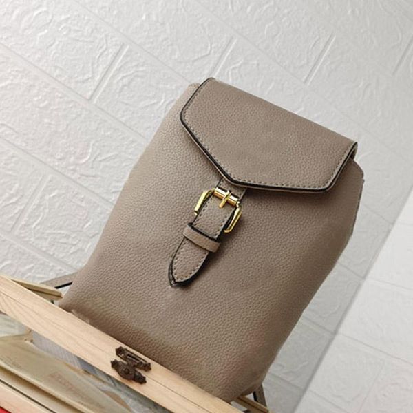 

small shoulder bags backpack women crossbody bag plain gold hardware letter printing genuine leather removable strap hasp high quality, Black;red