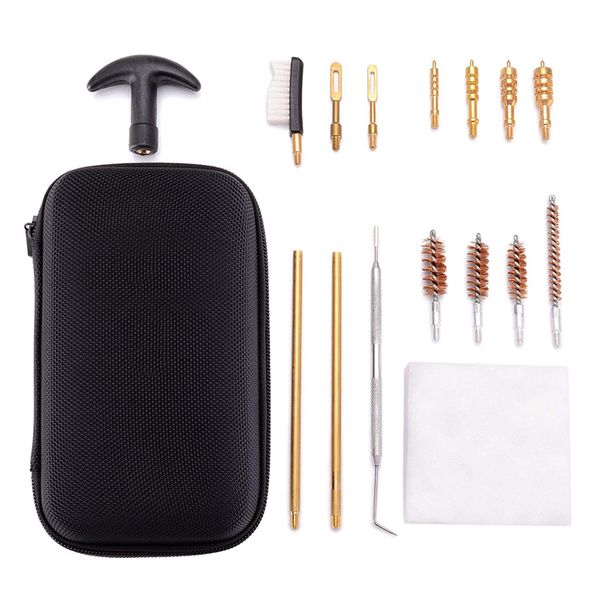 

universal cleaning kit .22.357.38,9mm.45 caliber cleaning kit bronze bore brush and brass jag adapter jk2102kd