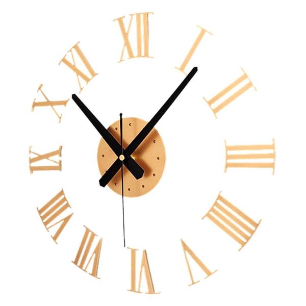 

luxury 3d roman numerals wall clock large size home decoration art clocks