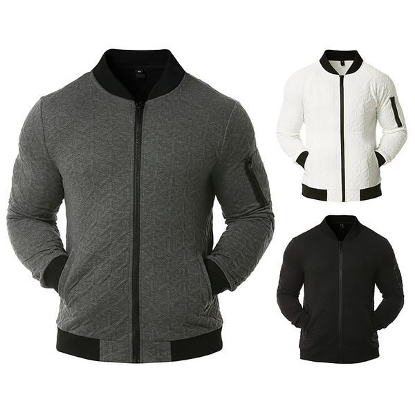 

new men's sand cotton plaid stand collar pilot's jacket in autumn and winter 2021, Black;brown