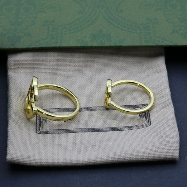 

new fashion unique design couple ring simple high-quality gold-plated ring trend matching supply nrj, Silver