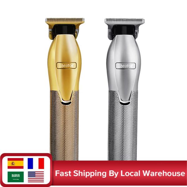 

hair clippers gold metal barbershop shaving t-blade pro outline clippertrimmer haircut electric rechargeable barber shaver for men kids