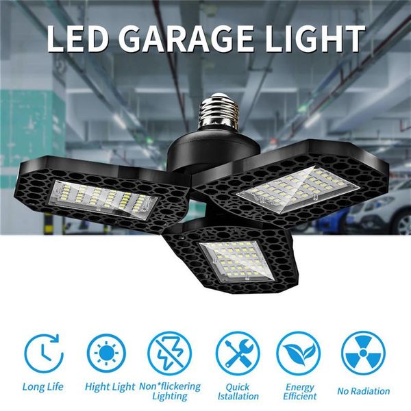 

40w e27 led garage light deformable led garage ceiling lights folding bulb gift