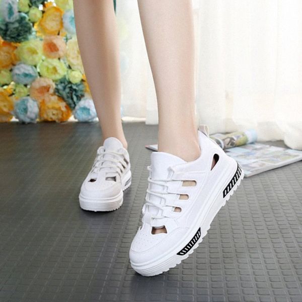 

womens white shoes casual leather platform sneakers 2019 summer breathable woman white sneakers female summer shoes sneaker h9ox#, Black