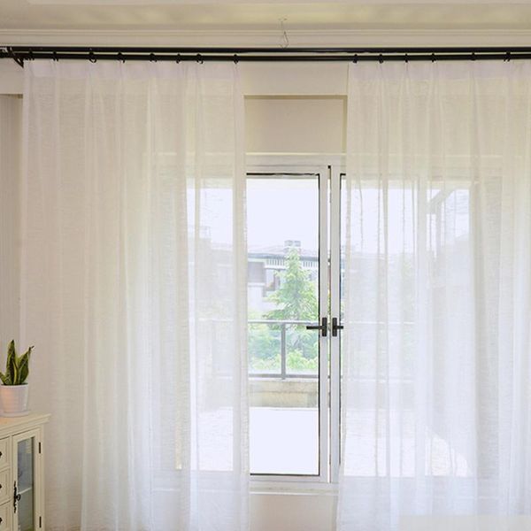 

curtain & drapes pure curtains solid color voile linen screen window modern living room tulles sheer fabrics