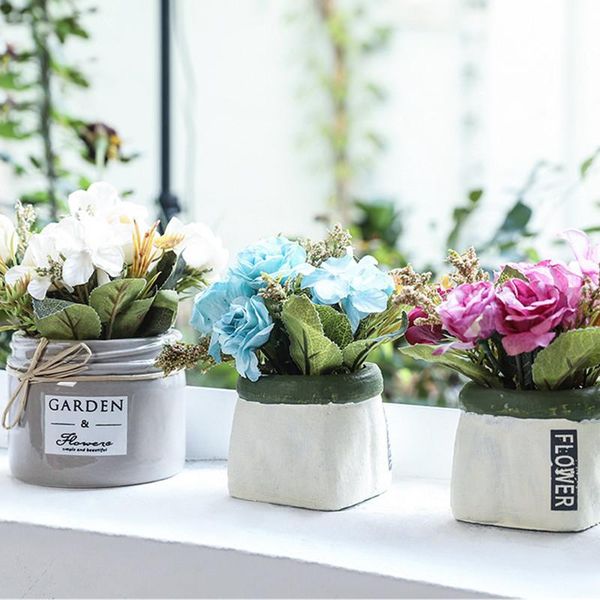

vases househol supplie norther europe resin cactus bonsai green plant culture emulation flower arrangement drawing room decorationk414