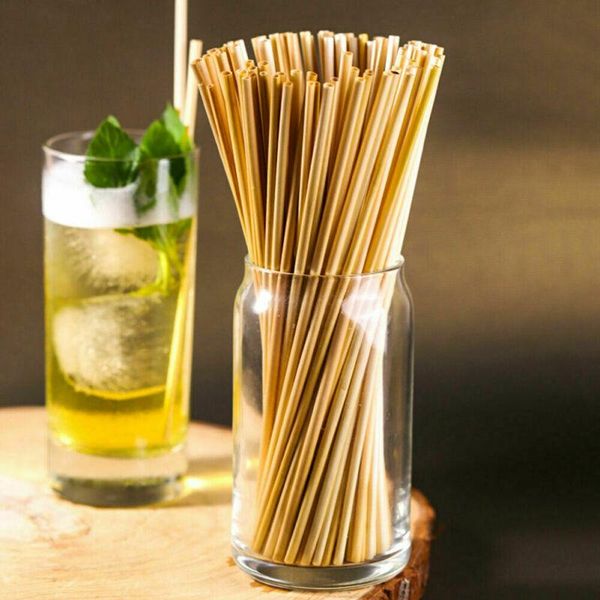 

drinking straws 100 pcs wheat straw biodegradable eco-friendly bar