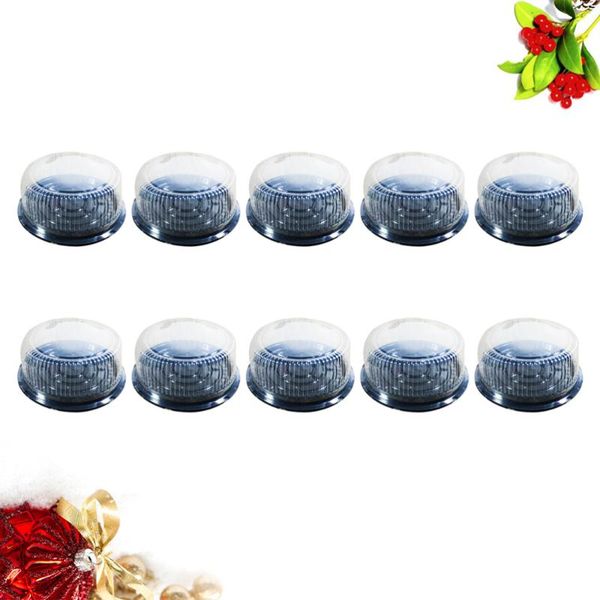 

gift wrap 10pcs 8 inch cake boxes disposable transparent pastries cases for puff moon