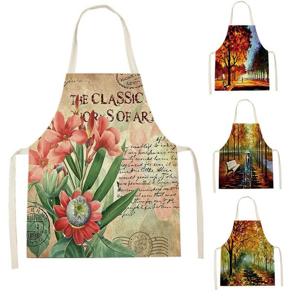 

aprons wqwt0033 kitchen for women linen bibs household cleaning apron home waterproof chefs cooking baking child